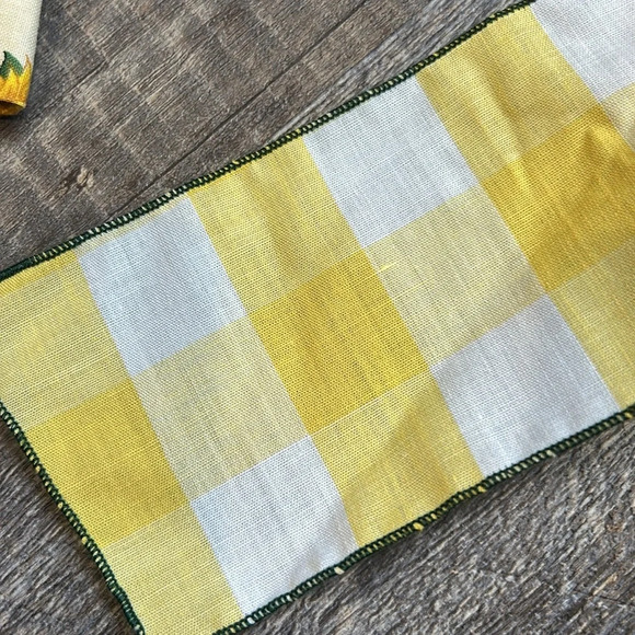 Homemade Baby Yellow Checked Dress with cover one of a kind - Picture 4 of 16